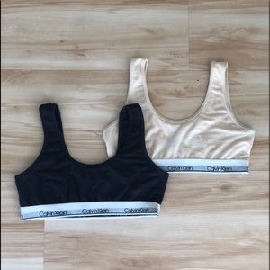 Calvin Klein cotton bralettes